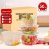 HANDUNYOU Round Disposable Plastic Meal Prep Containers