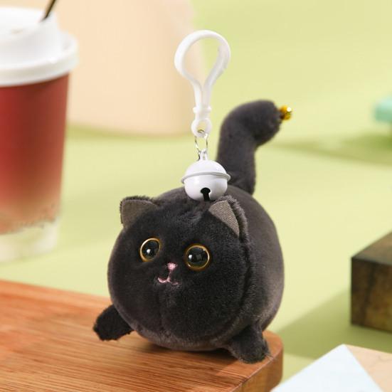 Portachiavi Peluche Cucciolo con Cordicella Coda Scodinzolante Giocattolo Morbido Gatto Squeaky per Borse Zaini Morbido Coccoloso Regalo di Compleanno Interattivo per Bambini