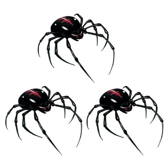 3D Edderkopp Midlertidige Tatoveringsklistremerker Vanntett Kroppskunst for Nakke Arm Rygg Realistiske Edderkopp Tatoveringsklistremerker for Halloween-fester