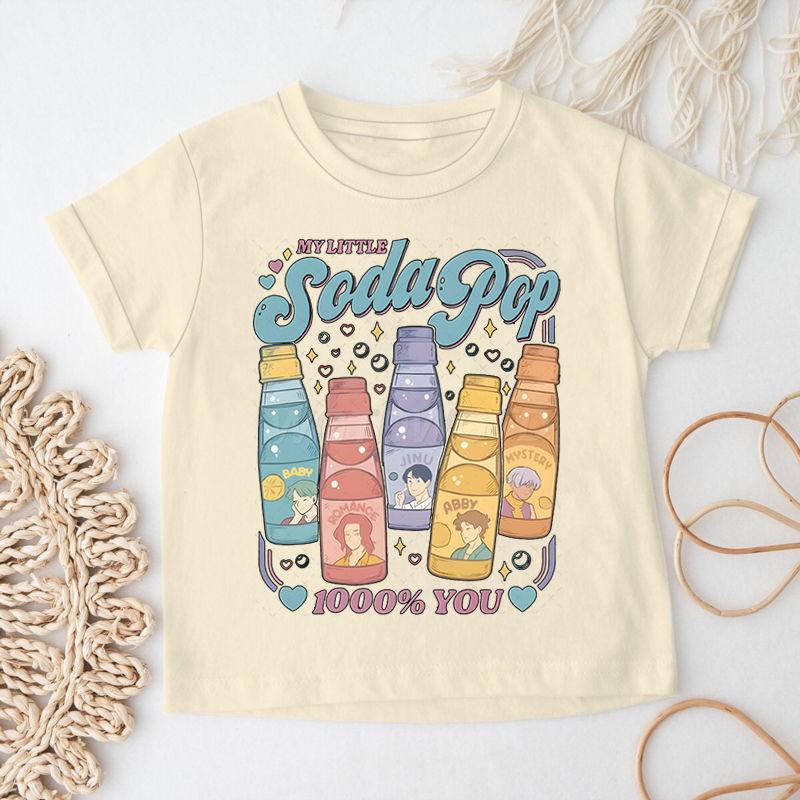 Saja Boys Soda Pop KPDH Abbigliamento in Cotone Huntrix PIN Kpop Band Demoniaca Ispirata T-shirt Film Popolare Jinu Top Uomo Donna Maglietta in Cotone