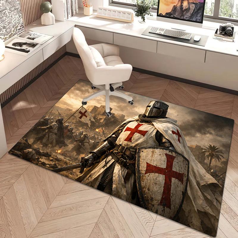 Knights Templar Rug - Home Decoration Carpet For Living Room Bedroom Flooring Computer Chair Area Rug