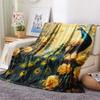 Peacock Print Flannel Blanket, High Quality Comfortable for All Seasons, Home Decor, Warmth and Comfort, Perfect for Christmas Gifts