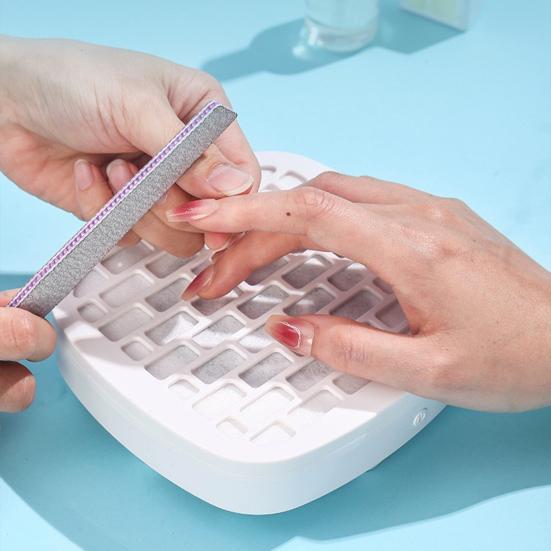 Mini Aspiradora de Uñas USB con Papel Filtro 3200 RPM Potente Succión Recolector de Polvo de Uñas Ajustable Portátil Limpiador de Polvo para Hogar y Salón Ventilador Extractor