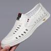 2024 Shoes for Men Genuine Leather Casual Shoes Summer New Hollow Out Slip-on Loafers Fashion Leather Sandals