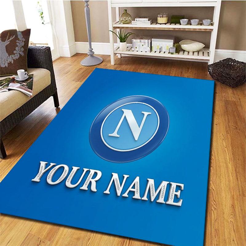SSC Napoli Custom Name Carpet Rug for Living Room Bedroom Home Sofa Decoration,Kids play Non-slip Floor Mat