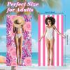 Pink Rhyme Waist Pattern, Double-sided Printing, Double-sided Velvet Beach Towel, Sunscreen, Absorbent Towel, Convenient Outdoor Bath