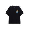 Li-Ning Sports Lifestyle Series Printed Letter Round Neck Pullover Short Sleeve T-shirt Men Tops Black AHST177-4