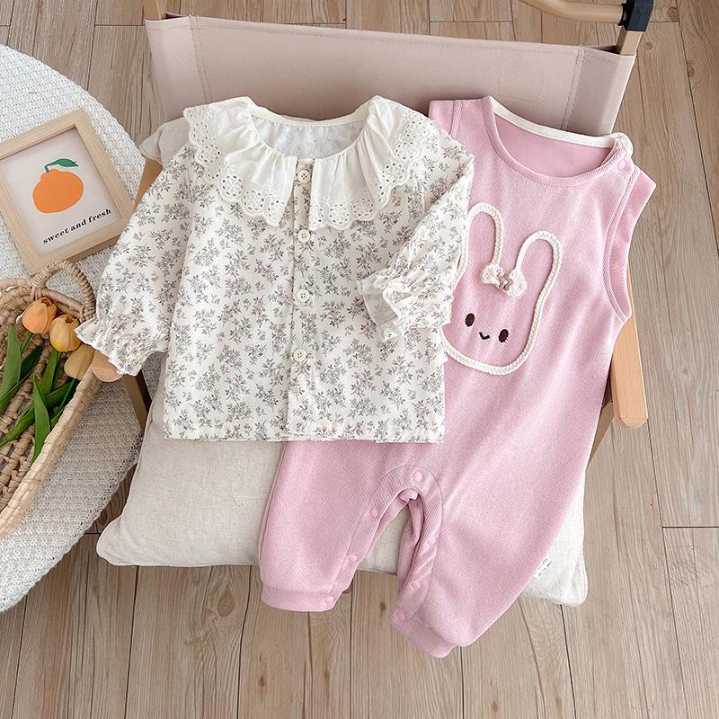 Adorable Spring & Autumn Baby Girl Outfits: Jumpsuits, Princess Rompers, and Overalls for Outings