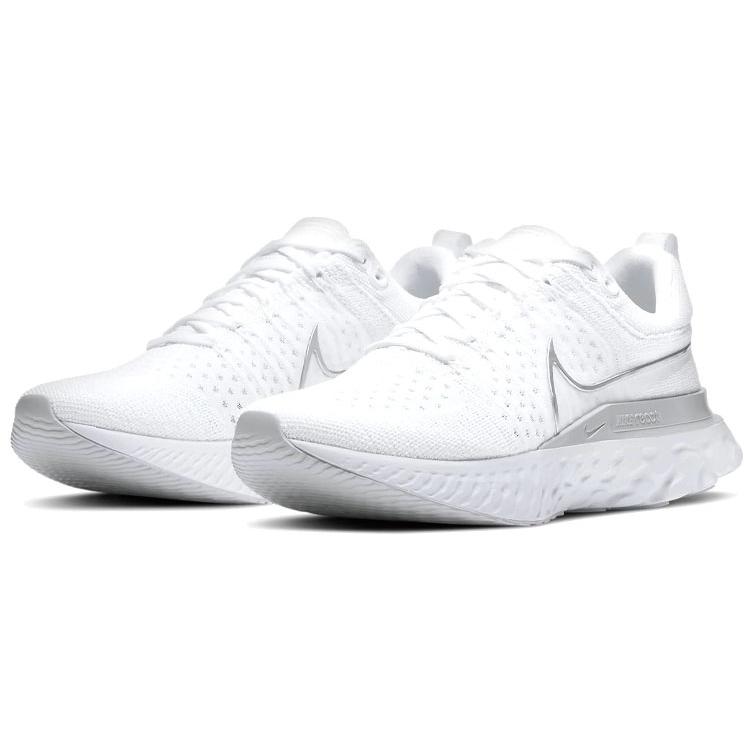 Nike React Infinity Run Flyknit 2 White Metallic Silver Women's CT2423-102