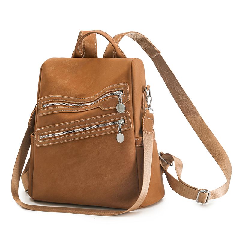 Retro Large Capacity School Bag Multi-function Shoulder Bag Women's Travel Backpack