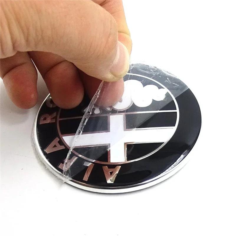 74MM för Alfa Romeo Logotyp Giulietta Mito Giulia 147 156 Stelvio 159 Emblem Legering Klistermärke Bil Fram Baklucka Märke Tillbehör