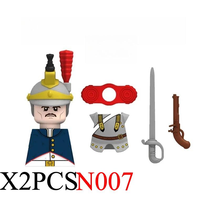 Middeleeuwse Napoleontische Oorlog Soldaat Figuren Militair MOC Bouwsteen Ridders Britse Franse Fuselier Geweren Wapen Kinder Speelgoed B08