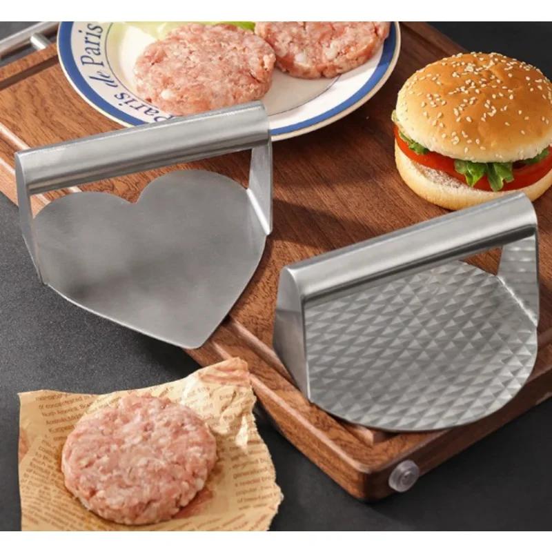 Prasa do burgerów Smash Burger Press, profesjonalna patelnia do burgerów ze stali nierdzewnej, nieprzywierająca, odporna na ciepło