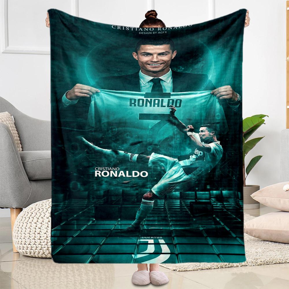 Cristiano Ronaldo 126 Decke Ultra-Weich Großartig für Sofa Wohnzimmer Stuhl Vier Jahreszeiten Mehrzweck Verspieltes Design