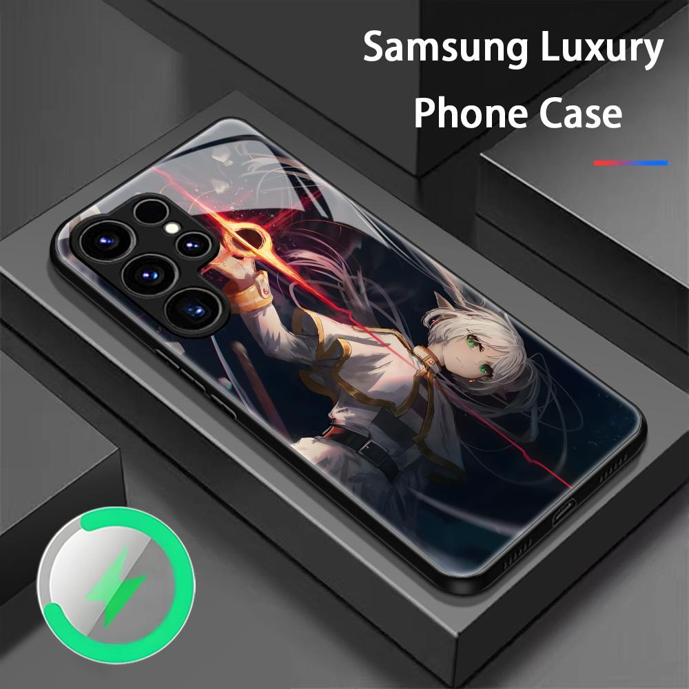 Anime Frieren – Jenseits des Endes der Reise   Handyhülle Für Samsung S25 S24 S23 S22 S21 S20 Plus Ultra Note20 Glas Magnetische Hülle