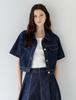 THEELO Denim Cropped Jacket (Blue)