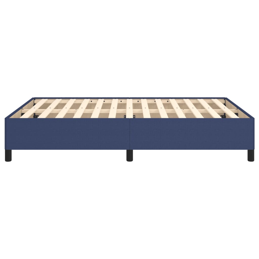Bed Frame Without Mattress Blue 140 X 200 Cm Fabric