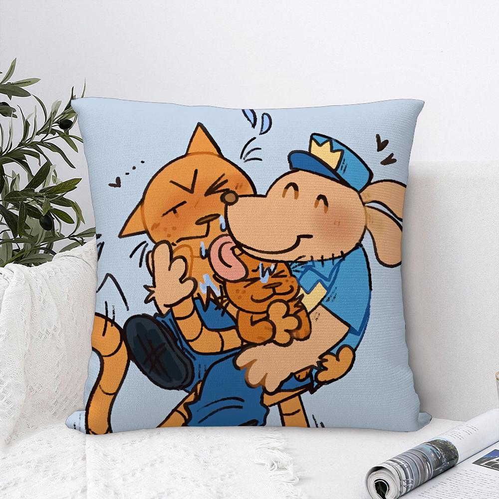 Comic Cartoon D-Dogmans Pillow Case Sofa Decorative Home Double-Sided Print Plush Square Throw Pillow Covers Cushion Decor Cover