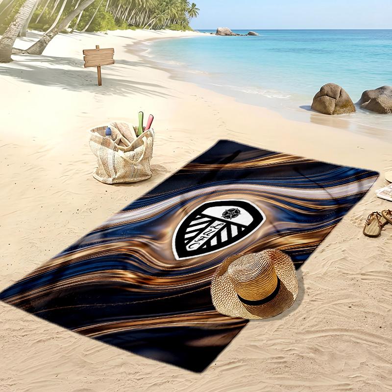 Leeds United Football Print Beach Towel, Large Soft Quick Dry Towel for Beach Camping Swimming