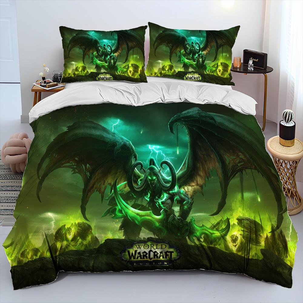 World of Warcraft, WOW, Mängija Mängija Tekikott Voodipesu Komplekt, Tekikoti Kate Voodi Komplekt Tekikoti Kate Padjapüür, Kuninga Suuruse Kuninganna Suuruse Voodipesu Komplekt