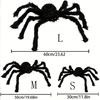 Araignée Noire Extra Large pour Halloween, Décoration de Fête Toile d'Araignée Géante Accessoire, Araignée Peluche Réaliste, Convient pour la Maison la Chambre à Coucher