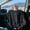Herren Schweres Boxy Sweatshirt - Lockerer Rundhalsausschnitt, Überschnittene Schultern, Langarm für Frühling/Herbst