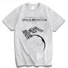 Internationale Raumstation Kurzarm-T-Shirt, Weltraum-Geek, Student, Astronomie, Universum, Eltern-Kind, Reiner Baumwolldruck