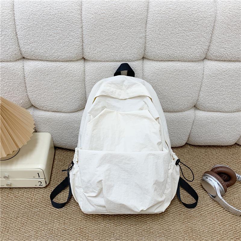Schoolbag Large Capacity Simple School Bag Women's 1011 New Trendy Fashion Couple Casual Versatile Backpack Commuter Travel Backpack