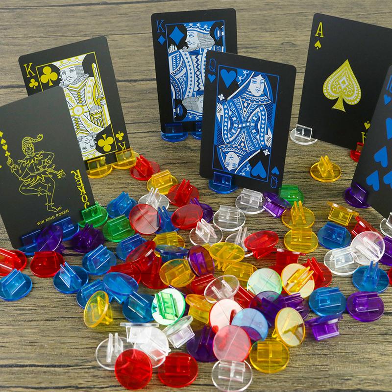 20 Stuks/Lot Transparante Plastic Standaard Kaartvoet Voor Bordspellen Kaarthouder Spelaccessoires
