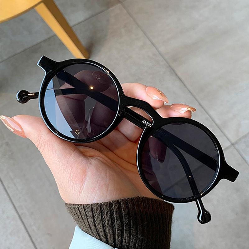 Retro Round Sunglasses ladies Designer Vintage Sun Glasses Female Black Outdoor Eyewear Fashion Ins Style Popular