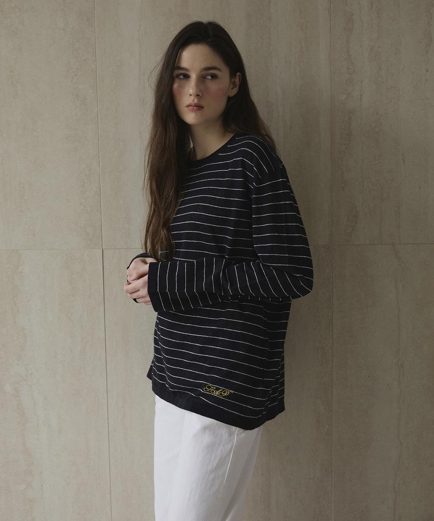 Seutyudioaenpaleukeu Striped Knit_Navy