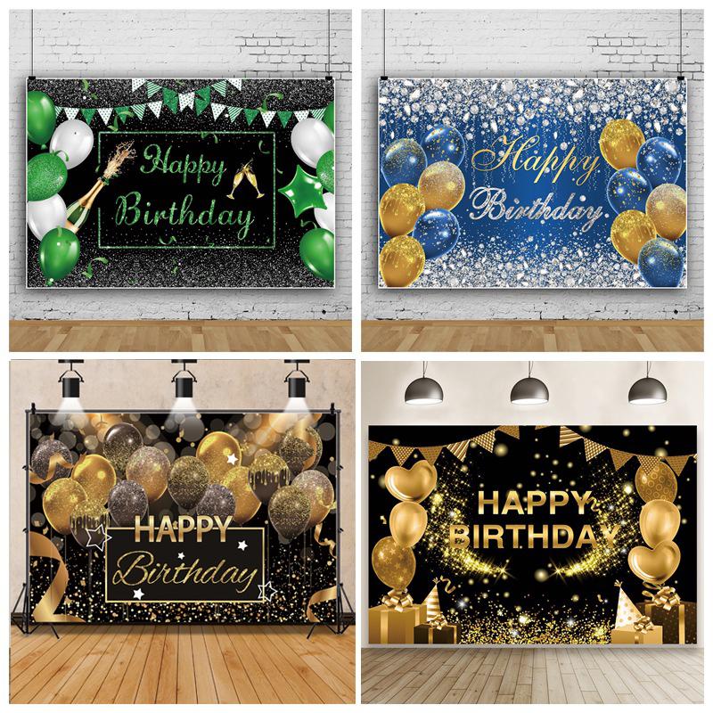 5*3ft Happy Birthday Backdrop Banner Background Cloth Props Party Decorate