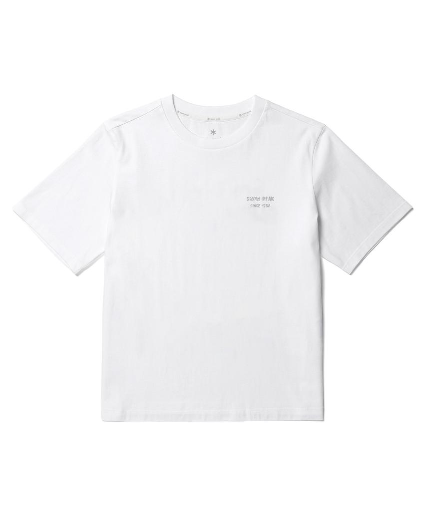 SNOWPEAK APPAREL Cotton Women'S Lettering Short Sleeve T-Shirt (S26Mwfts65) White