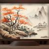 Natural Scenery Mural Oil Painting Hand-Painted Tree Mountain Wallpaper Home Decor Wall Backdrop 3d Mural