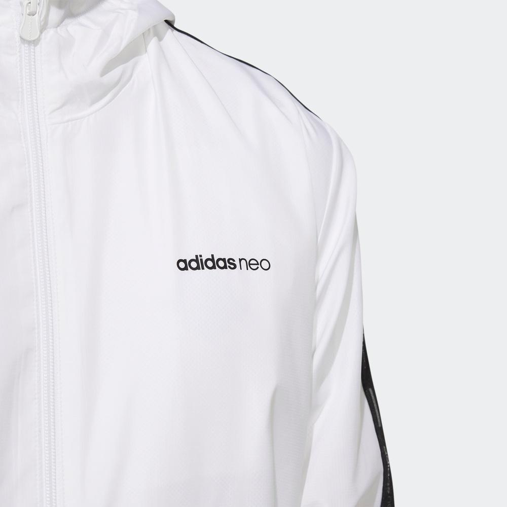 adidas Neo M Fav Any Wb 2 Printed Logo Hooded Sports Jacket Men Jackets White GP5651