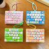 Simulation Keyboard Fidget Keychain 26 Grids Anti Anxiety Toy Portable Bag Ornament Desktop Decor for Kids Adults