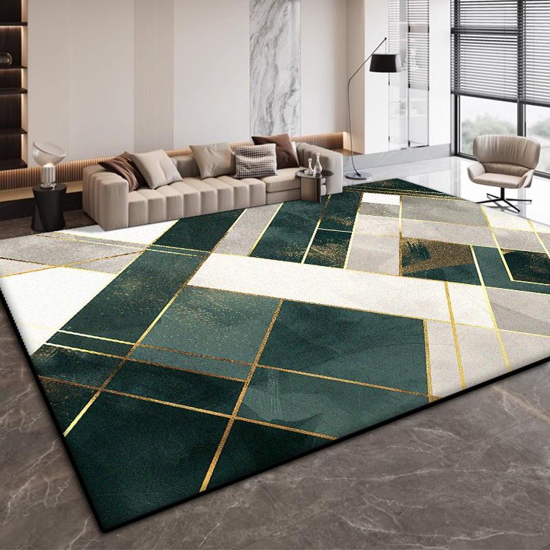 Modern Geometrisch Ontwerp Groot Antislip Wasbaar Zacht Tapijt voor Woonkamer Slaapkamer Kantoor Koffietafel Decoratie