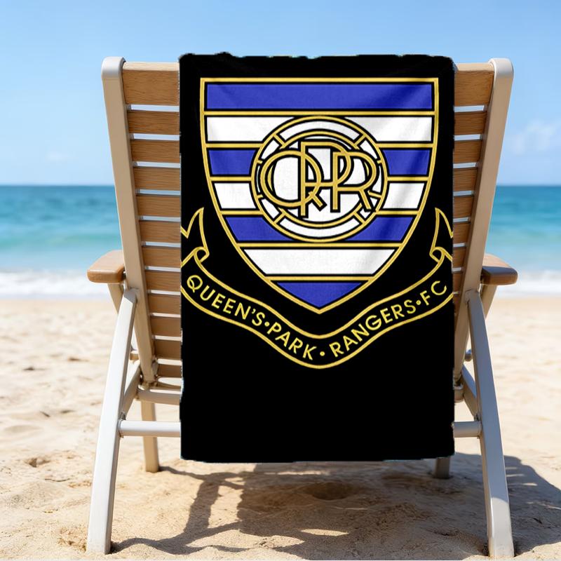 Queen's Rangers Crest Beach Towel - Soft, Absorbent Microfiber, Lightweight, Ideal for The Beach, Parties, Travel, Camping fan gifts