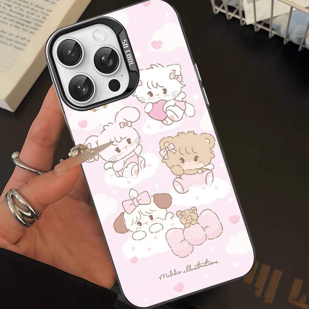 Artiste Populaire M-Mikko Pour IPhone 17 16 15 14 13 12 11 Pro Max Plus Couleur Mate Coque Arrière de Téléphone