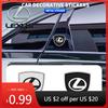 AEGHT1 Interior Stickers 1/2pcs 3D Metal Car Styling Shield Emblem Badge Stickers For F-SPORT ES RX NX LS UX LM LX GX LC RZ IS CT