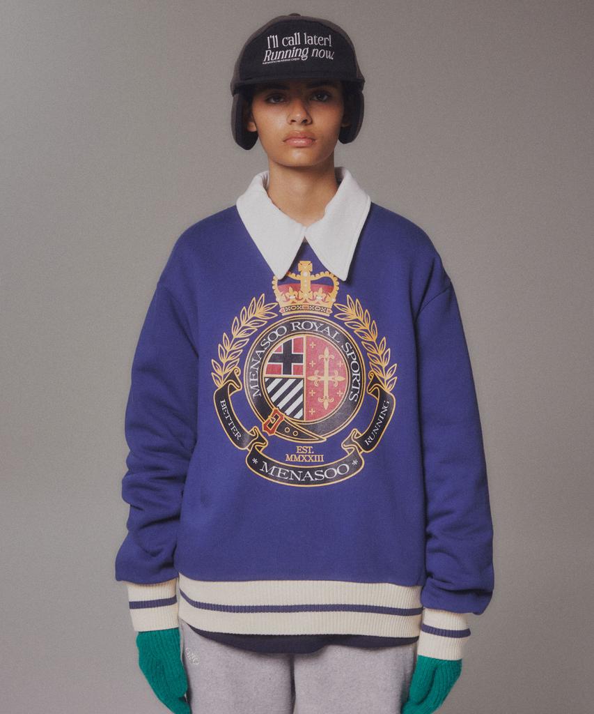 Minasu Menasoo Heritage Heavy Sweatshirt_Blue_Fleece-Lined Fabric