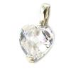 [G1636] - Ciondolo in argento bianco con cuore di cristallo