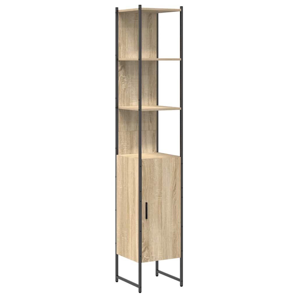Bathroom Furniture Set with Shelf 4 pcs Sonoma Oak Wood Material