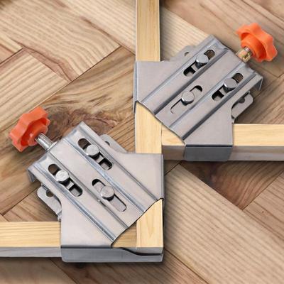 90 Degree Right Angle Clamp Stainless Steel Carpenter Splicing Quick Corner Clamp Locator Fixed Frame Clamp Woodworking Tools