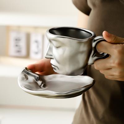 Creative Ceramic Kissing Coffee Cup with Human Face