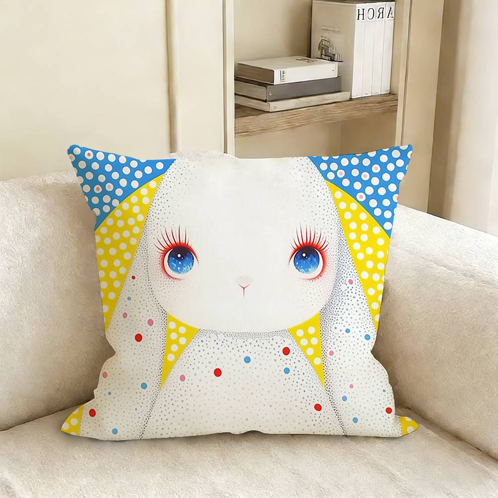 Y-Yayoi K-Kusama Künstlerischer Stil Verschiedene Größen Quadratische Kissenhülle Für Auto Haus Schlafzimmer Dekoration