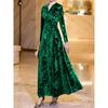 Autumn and Winter New French Style Elegant High-end Velvet Dress