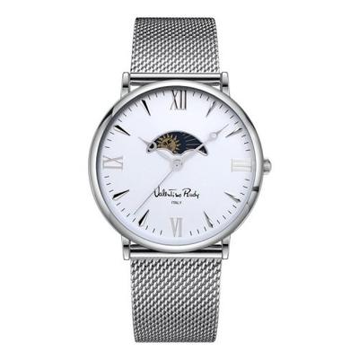 [Valentino Rudy] Valentino Rudy Herren-Sonnen- und Mond-Mesh-Metalluhr VR1055B-WTWT