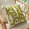 Retro Tulips Orchid Flower Embroidered Pillowcase Cushion Cover Morden Casual Cotton Case Sofa Bedroom Decro 45x45cm