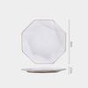 White Plate Ceramic Steak Plate Sushi Dessert Flat Plate Characteristic Hotel Restaurant Dinner Plate Octangle Western Food Dish
